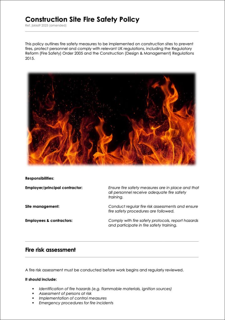 WELSBY SLATER Site Fire Safety front cover